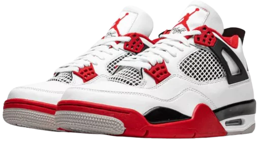 Side View of Jordan 4 Retro Fire Red